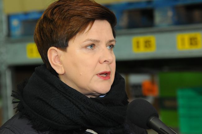 Premier Beata Szydło w Caritas