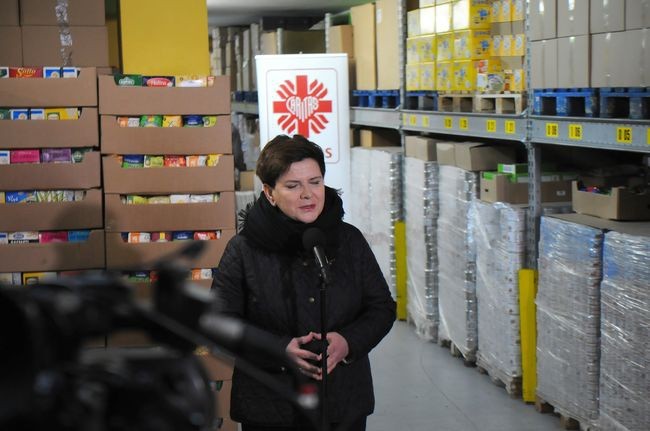 Premier Beata Szydło w Caritas