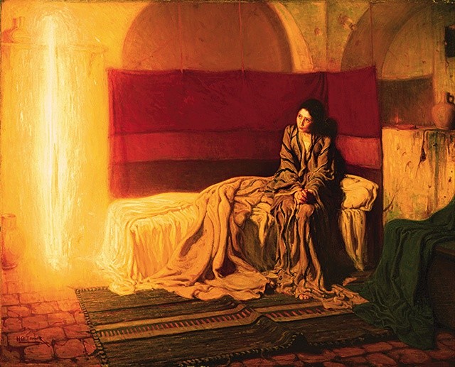 Henry Ossawa Tanner „Zwiastowanie”,  olej na płótnie, 1898, Muzeum Sztuki Filadelfia