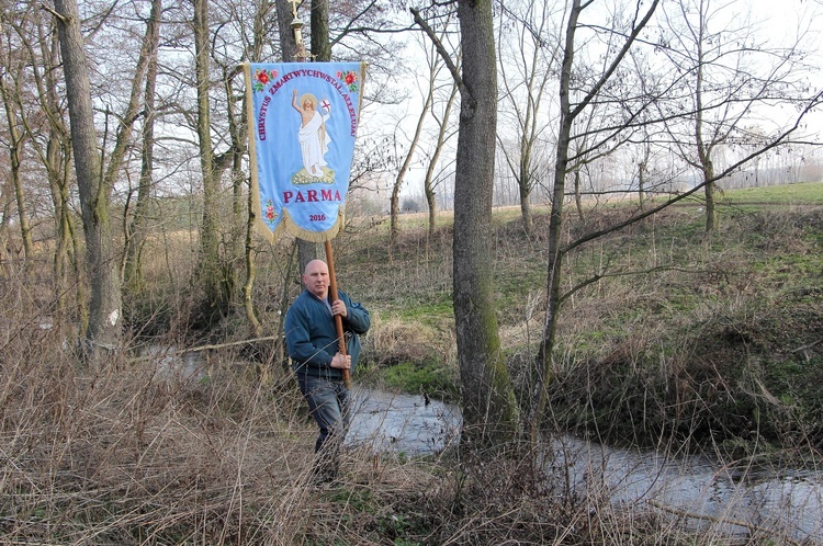 Chorągwiarze z parafii w Bobrownikach