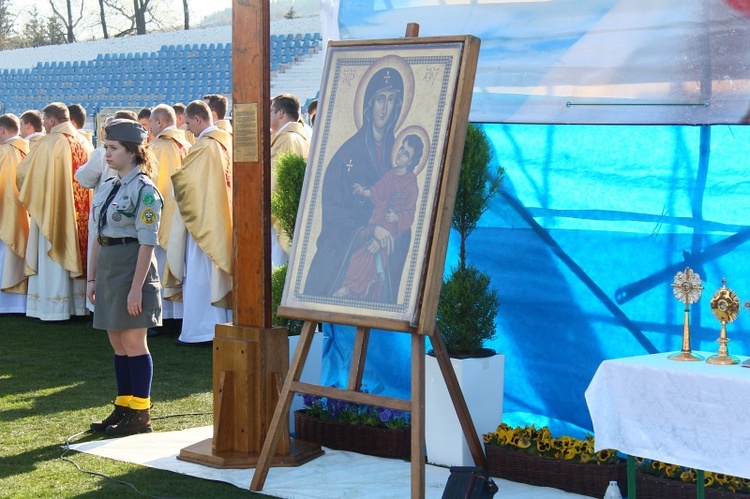 Msza papieska na stadionie