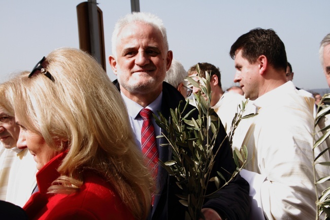 Rozdanie gałązek oliwnych w Łagiewnikach i obchody Niedzieli Miłosierdzia