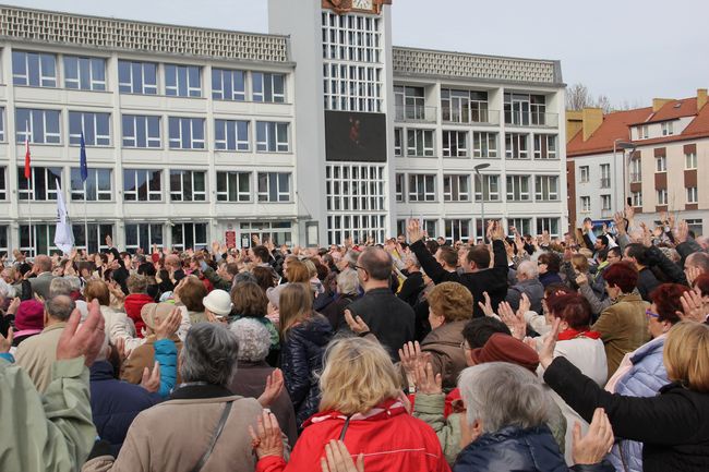 Koronka na koszalinskim rynku