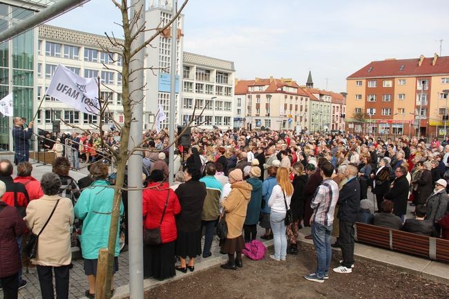 Koronka na koszalinskim rynku