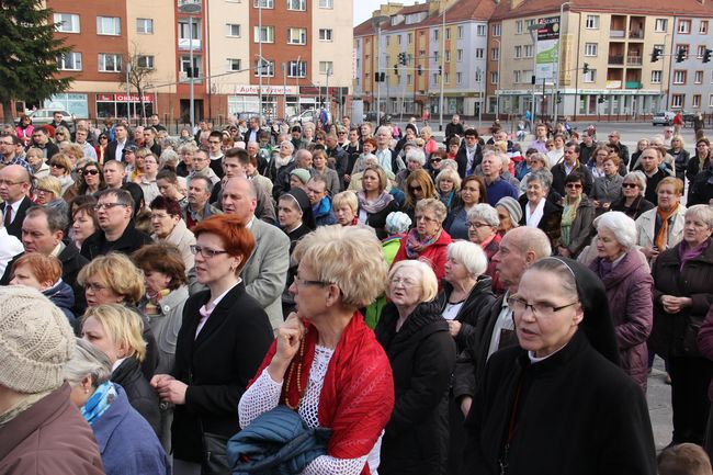 Koronka na koszalinskim rynku