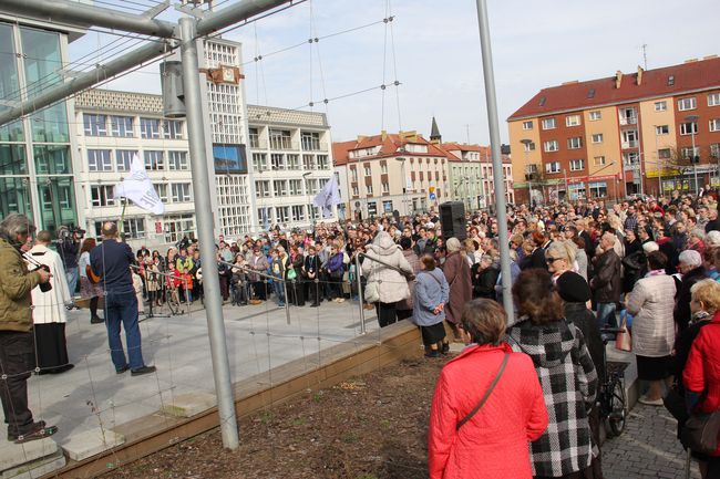 Koronka na koszalinskim rynku