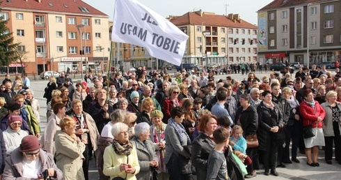 Koronka na koszalinskim rynku