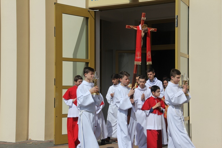 Msza św. rozpoczynająca piłkarskie mistrzostwa ministrantów archidiecezji lubelskiej. 