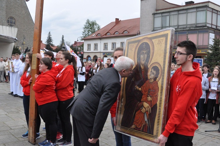 Limanowa - znaki ŚDM