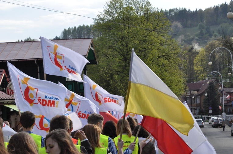 Znaki ŚDM w Krynicy - Zdroju