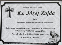 Zmarł ks. Józef Zajda