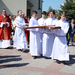 Symbole ŚDM w par. Trójcy Przenajświętszej w Mielcu