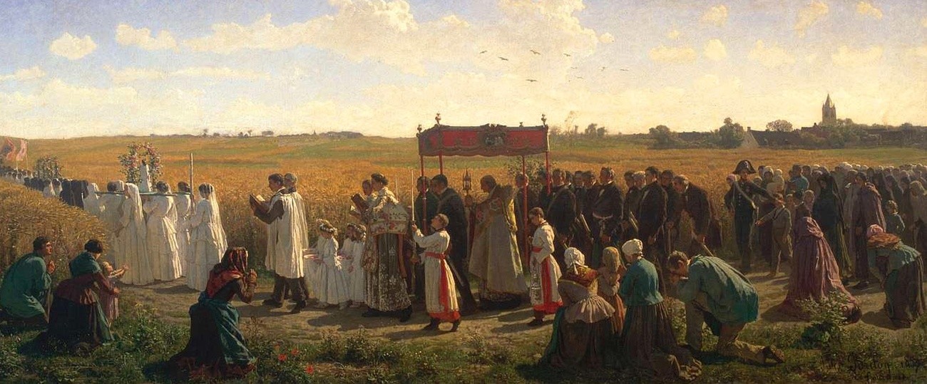 Jules Breton (1827-1906) Błogosławieństwo pszenicy w Artois, 1857 r., Musee des Beaux-Arts d'Arras, Arras