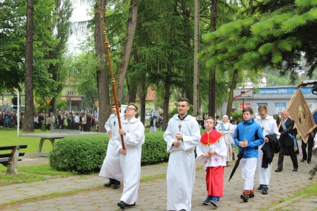 Procesja Bożego Ciała w parafii św. Elżbiety w Cieszynie