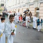 Procesja Bożego Ciała w parafii św. Elżbiety w Cieszynie