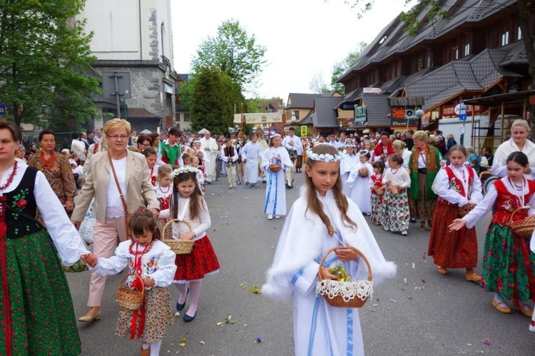 Boże Ciało 2016 - procesja w Poroninie