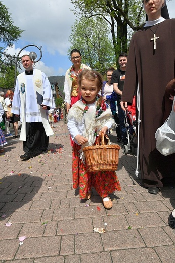 Boże Ciało 2016 - procesja w Zakopanem 