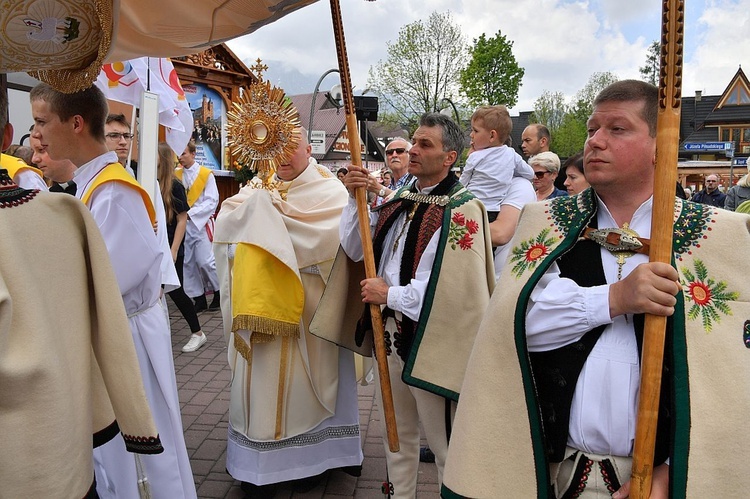 Boże Ciało 2016 - procesja w Zakopanem 