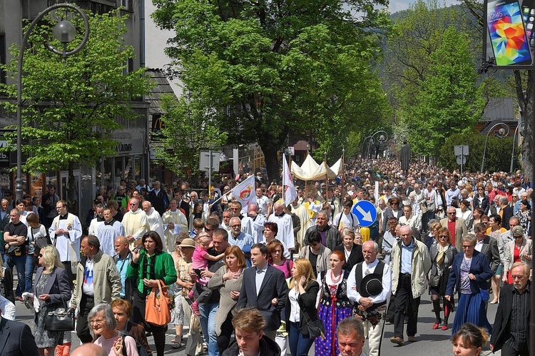 Boże Ciało 2016 - procesja w Zakopanem 