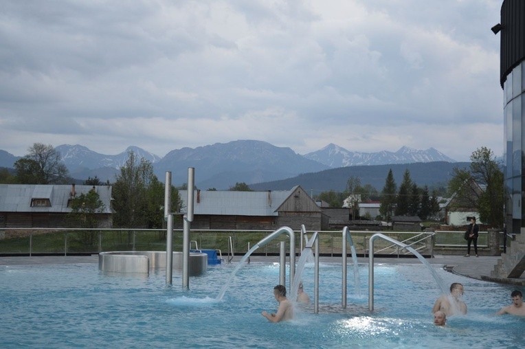 Kąpiel z widokiem na Tatry