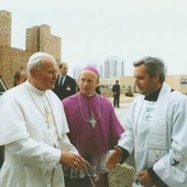 Powitanie Jana Pawła II w parafii Świętej Rodziny
