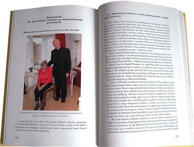 Książka jest bogato ilustrowana. Zamieszczono w niej m.in. zdjęcie Luzie Frenzel, siostry ks. Jana, razem z ks. Pawłem Pyrchałą, autorem publikacji.
