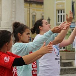 Taniec, śpiew i flagi w Brzesku