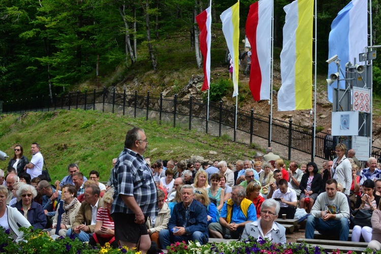 Góra Igliczna - przygotowanie do Mszy św. 