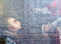▲	Obraz Karola Dankwarta – cenny, ale w opłakanym stanie, w zbiorach kłodzkich jezuitów.