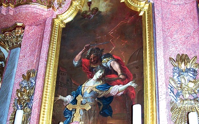 „Męczeństwo  św. Barbary” – obraz w ołtarzu głównym kościoła cmentarnego pw. św. Barbary w Toszku (XVIII w.), wzorowany na malowidle Michała Wilmanna z kościoła  pw. NMP na Piasku  we Wrocławiu.