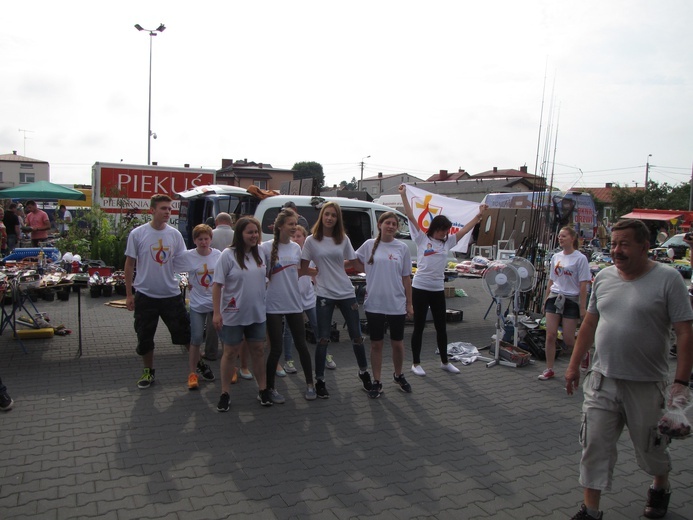 Flash mob przed ŚDM w Przasnyszu