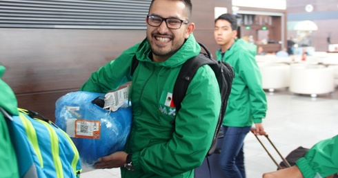 Uśmiech towarzyszył pielgrzymom z Meksyku w trakcie całego powitania
