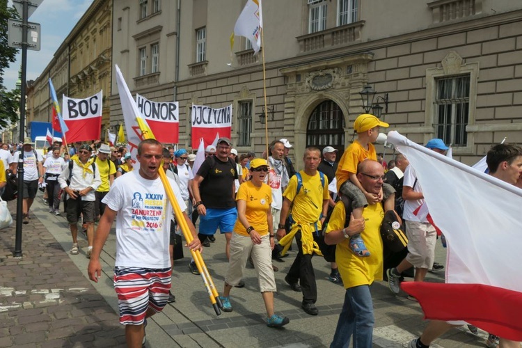 Piesi pielgrzymi z archidiecezji gdańskiej już w Krakowie