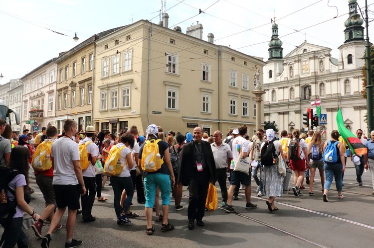 Uśmiechnięci pielgrzymi