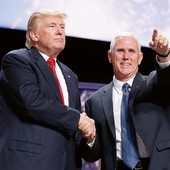 Michael Pence (z prawej) rzadko bywał typowany na kandydata na wiceprezydenta USA.
