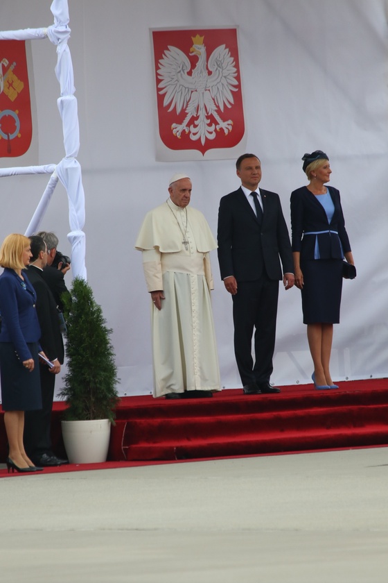 Pierwsze chwile papieża Franciszka w Polsce