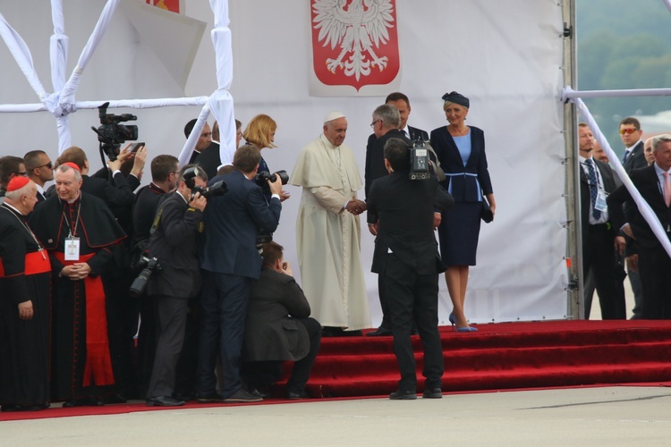 Pierwsze chwile papieża Franciszka w Polsce