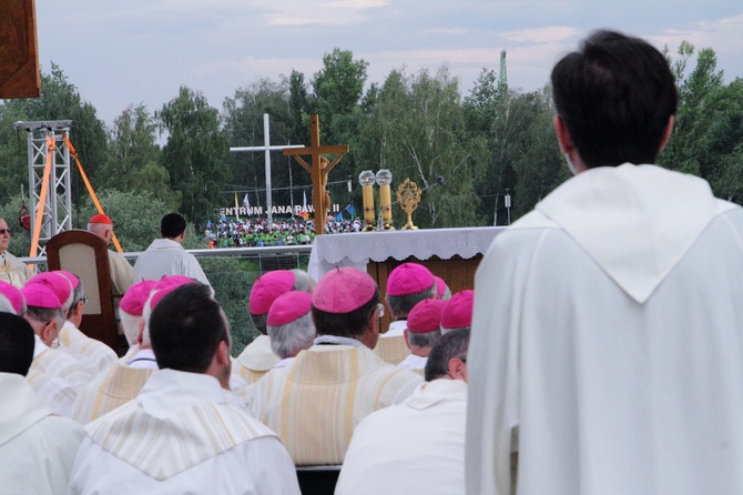 Włoscy pielgrzymi w Łagiewnikach