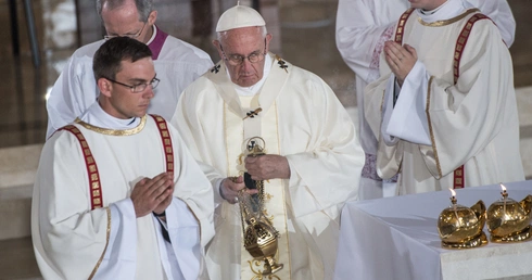 Papież w sanktuarium świętego Jana Pawła Wielkiego