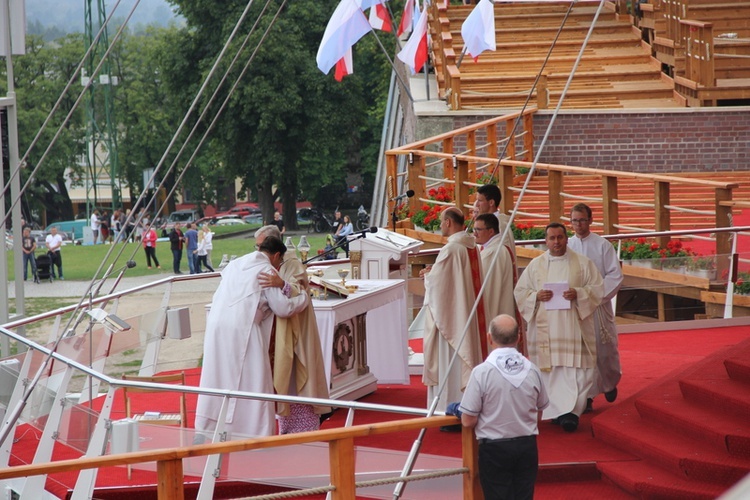 71. Pielgrzymka Rybnicka - dzień czwarty - Msza na wałach