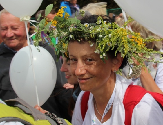 Powitanie 25. Pielgrzymki Diecezji Bielsko-Żywieckiej na Jasnej Górze - grupy hałcnowskie