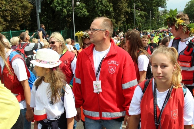 Powitanie 30. Pieszej Pielgrzymki Andrychowskiej na Jasnej Górze