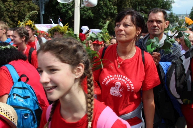 Powitanie 25. Pieszej Pielgrzymki Cieszyńskiej na Jasnej Górze