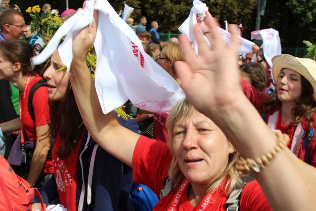 Powitanie 25. Pieszej Pielgrzymki Cieszyńskiej na Jasnej Górze