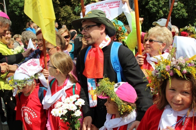 Powitanie 25. Pieszej Pielgrzymki Cieszyńskiej na Jasnej Górze