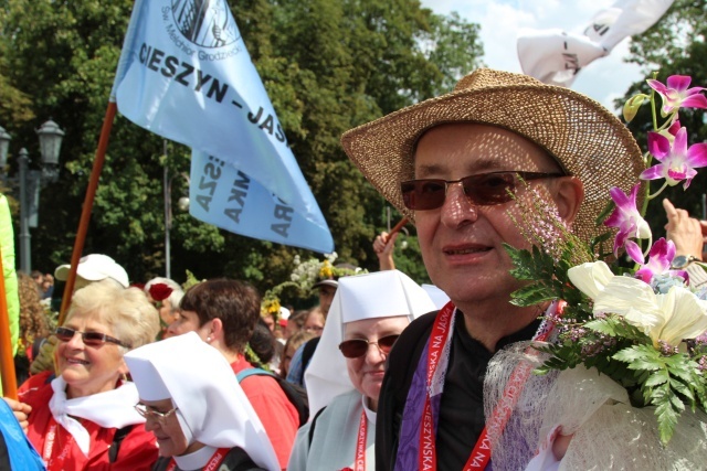 Powitanie 25. Pieszej Pielgrzymki Cieszyńskiej na Jasnej Górze