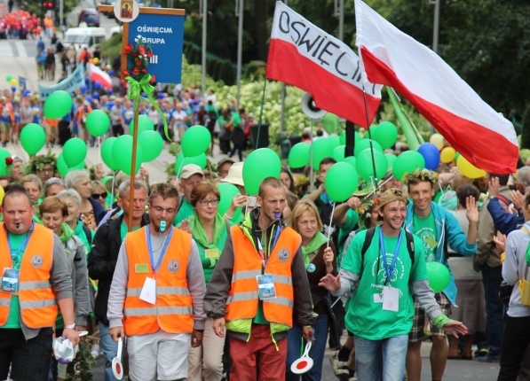 Powitanie 33. Pielgrzymki Oświęcimskiej na Jasnej Górze