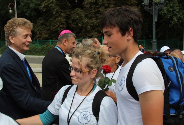 Powitanie 15. Pieszej Pielgrzymki Czechowickiej na Jasnej Górze