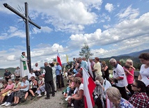 Kazanie pod krzyżem  na Buczniku.