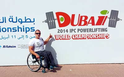 Marek Trykacz na Mistrzostwach Świata w Dubaju w 2014 roku.